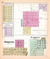 Gould City, Motor, Smith Centre, Webster, Plainville, Kansas State Atlas 1887
